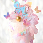 Торт розовые бабочки TRB00013951 фото и оформление торта