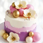 Торт цветы и шары TCSH013959 фото и оформление торта