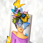 Торт щенок и бабочки TSCH0013971 фото и оформление торта