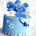 Торт с самолетом на четырехлетие TSCH013979 фото и оформление торта