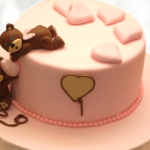 Торт влюбленные мишки и сердца TVMS013983 фото и оформление торта