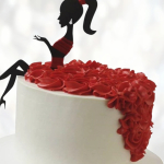 Торт леди в красном платье TLKP013988 фото и оформление торта