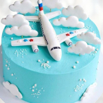 Торт полет самолета в облаках TPSO013989 фото и оформление торта