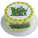 Торт с Черепашками Ниндзя безмастичный №1857