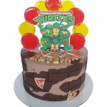 Торт с Черепашками ниндзя и именем №1808