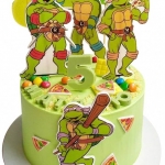 Торт с Черепашками Ниндзя и леденцами №1988