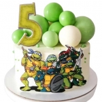 Торт с Черепашками Ниндзя на день рождения №2283