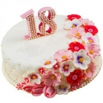 Торт с цветами на 18 лет №197