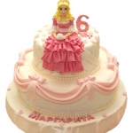 Торт с принцессой для девочки 6 лет №672