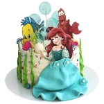 Торт с Русалочкой, Флаундером и Себастьяном №2869