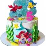 Торт с Русалочкой на 5 лет №2278
