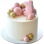 Торт с шариками и пряничной единицей №1957