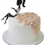 Торт с силуэтом девушки №1821