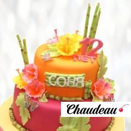 Торт цветочный на 12 лет TC1L013904 фото и оформление торта