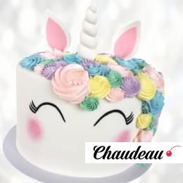Торт щечки и рог единорога TSCH013948 фото и оформление торта