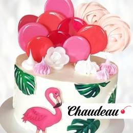 Торт кремовый розовый фламинго TKRF013949 фото и оформление торта