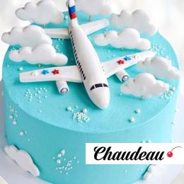 Торт полет самолета в облаках TPSO013989 фото и оформление торта