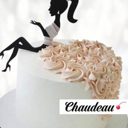 Торт изящный силуэт девушки TISD013990 фото и оформление торта