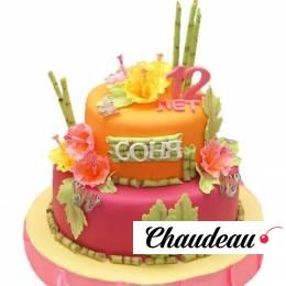 Торт с цветами для девочки 12 лет №1163