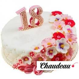 Торт с цветами на 18 лет №197