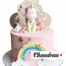 Торт с радугой и единорогом №2257