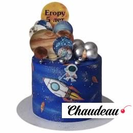 Торт с ракетой и космонавтом №2804