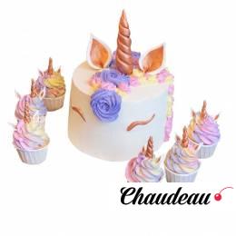 Торт с рогом и ушками единорога №1447