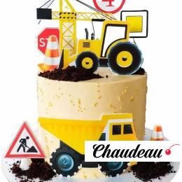 Торт с самосвалом и трактором №2313