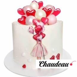 Торт с шарами для девочки 11 лет №2098