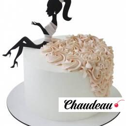 Торт с силуэтом девушки №1821