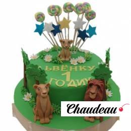 Торт с Симбой и Королем Львом на 1 годик №525 Торт с Симбой и Королем Львом на 1 годик №525