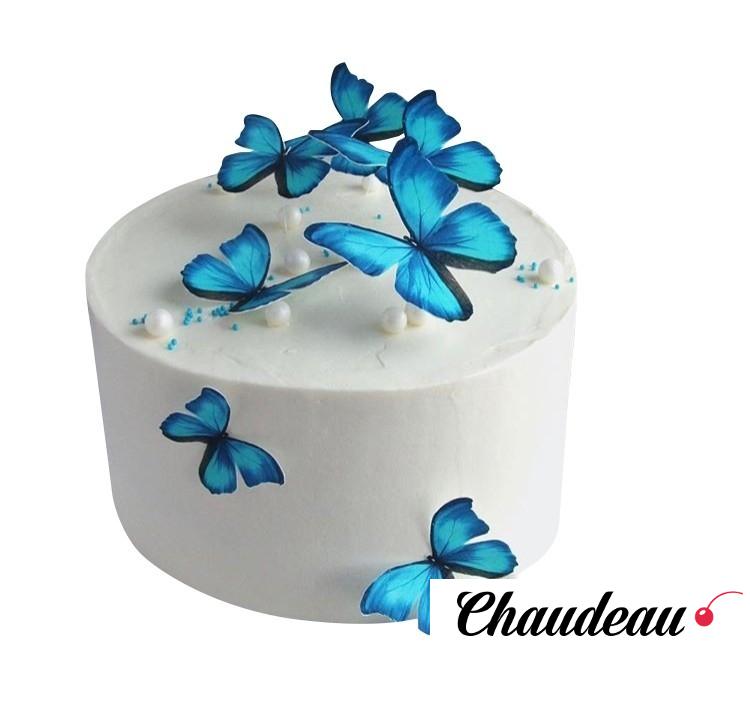 Торт синего цвета на свадьбу в виде коробочек