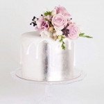 Торт на свадьбу одноярусный « Silver» на заказ