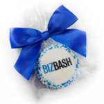 Корпоративные макаронсы с логотипом «BizBach» на заказ