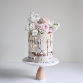Одноярусный свадебный торт «Марсэль» на заказ