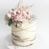 Одноярусный торт на свадьбу «Луиза» на заказ