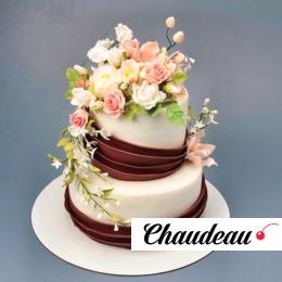 Торт на свадьбу без мастики «Счастливая свадьба»   на заказ