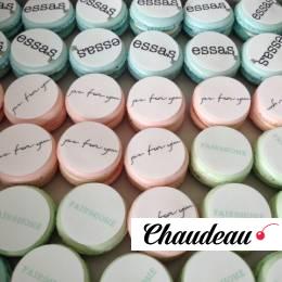 Корпоративные макаронсы с логотипом «Essas» фото 1 Корпоративные макаронсы с логотипом «Essas» на заказ