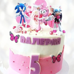 Торт Соник для девочки на 5 лет TSD5014008 фото и оформление торта