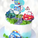 Торт светофор и городские машинки TSGM014018 фото и оформление торта