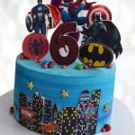 Торт команда супергероев на 6 лет TKS6014020 фото и оформление торта