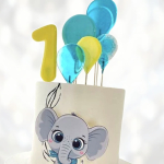 Торт милый слоненок на годик TMSG014026 фото и оформление торта