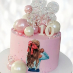 Торт с набором топперов на 10 лет TNT1014038 фото и оформление торта