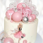 Торт воздушные шары и топперы на 9 лет TVSH014040 фото и оформление торта