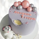 Торт маленький щенок на год TMSC014043 фото и оформление торта