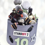 Торт серый стиль Standoff 2 TSSS014054 фото и оформление торта