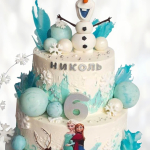 Торт Холодное сердце на шесть лет THSS014092 фото и оформление торта