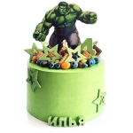 Торт Халк на 4 года №2875