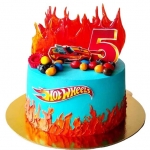 Торт Хот Вилс на 5 лет №2551