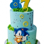 Торт с Соником на 7 лет №2380